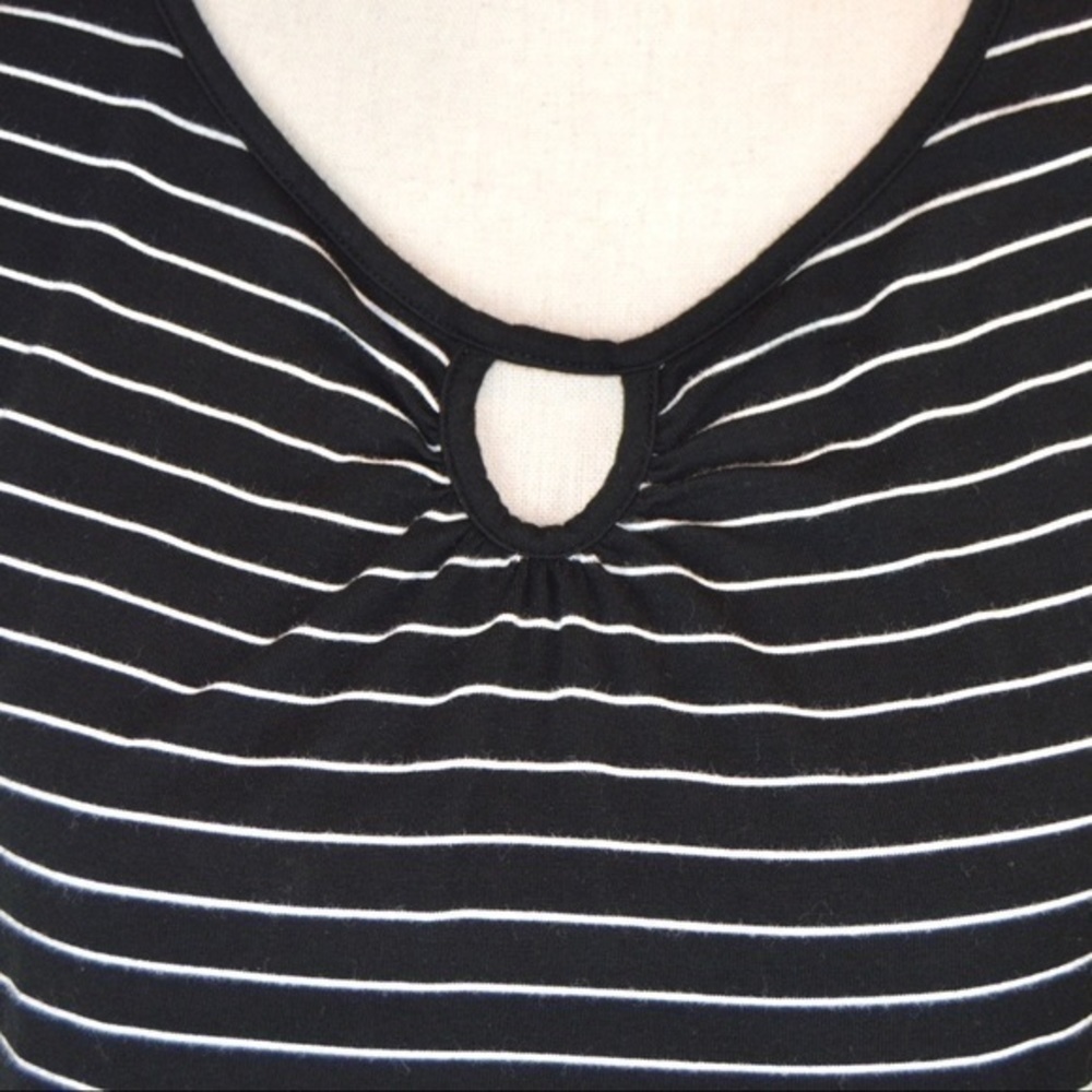 Ruby Ribbon Soft Striped Tunic Tee, Size Small - image 3